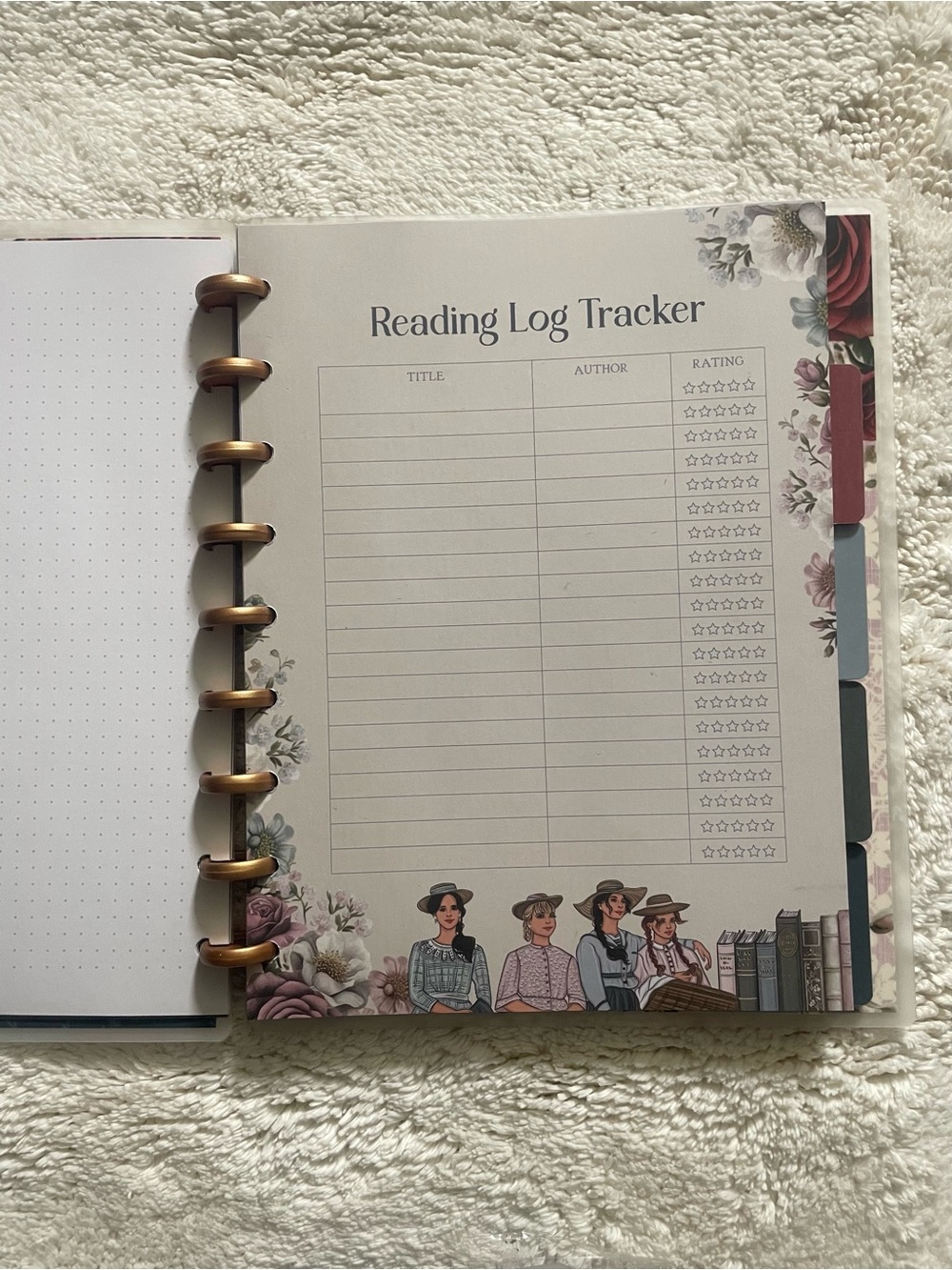 Rongrong All Booked Up A Book Lover's Journal III Discbound Reading Tracker New - Picture 4 of 9